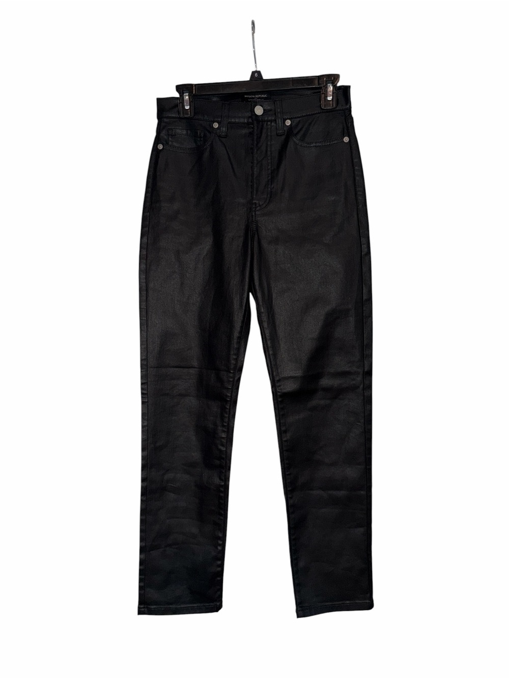 Banana Republic Black Mid-Rise Coated Skinny Jeans size 27 - Picture 5 of 11